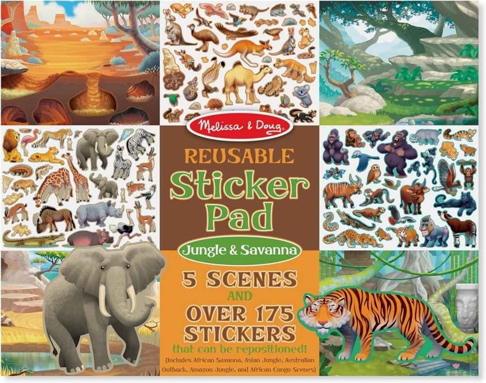Reusable Sticker Pad Jungle &amp; Savannah