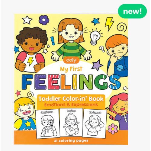 Ooly My First Feelings Toddler Color-in&#39; Book