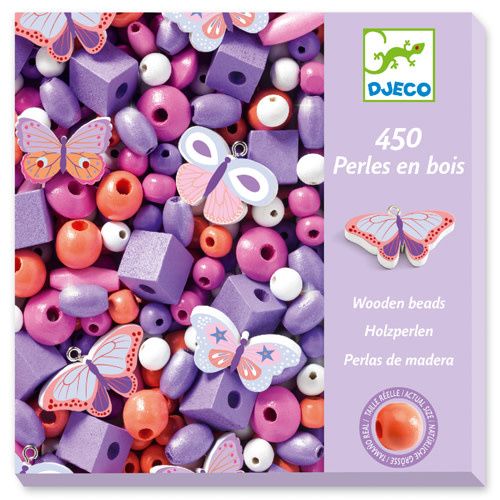 Djeco Wooden Beads- Butterflies