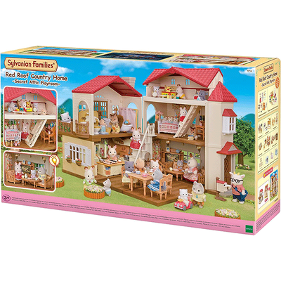 Calico Critters Red Roof Country Home Secret Attic Playroom