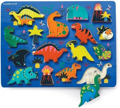 Crocodile Creek Dinosaur 16 pc Wood Puzzle