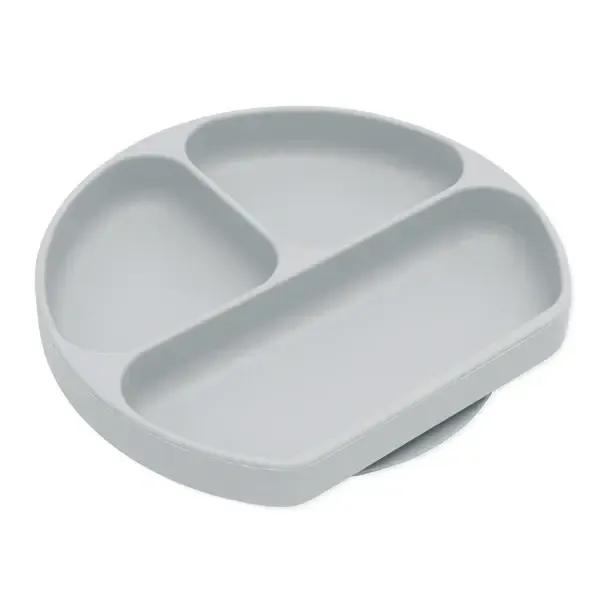 Bumkins Grip Dish Grey