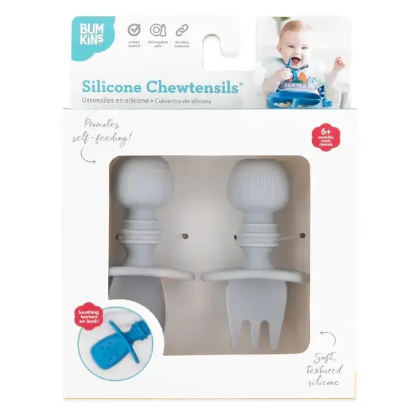 Bumkins Chewtensils Grey