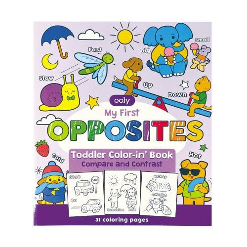 Ooly My First Opposites Toddler Color-in&#39; Book