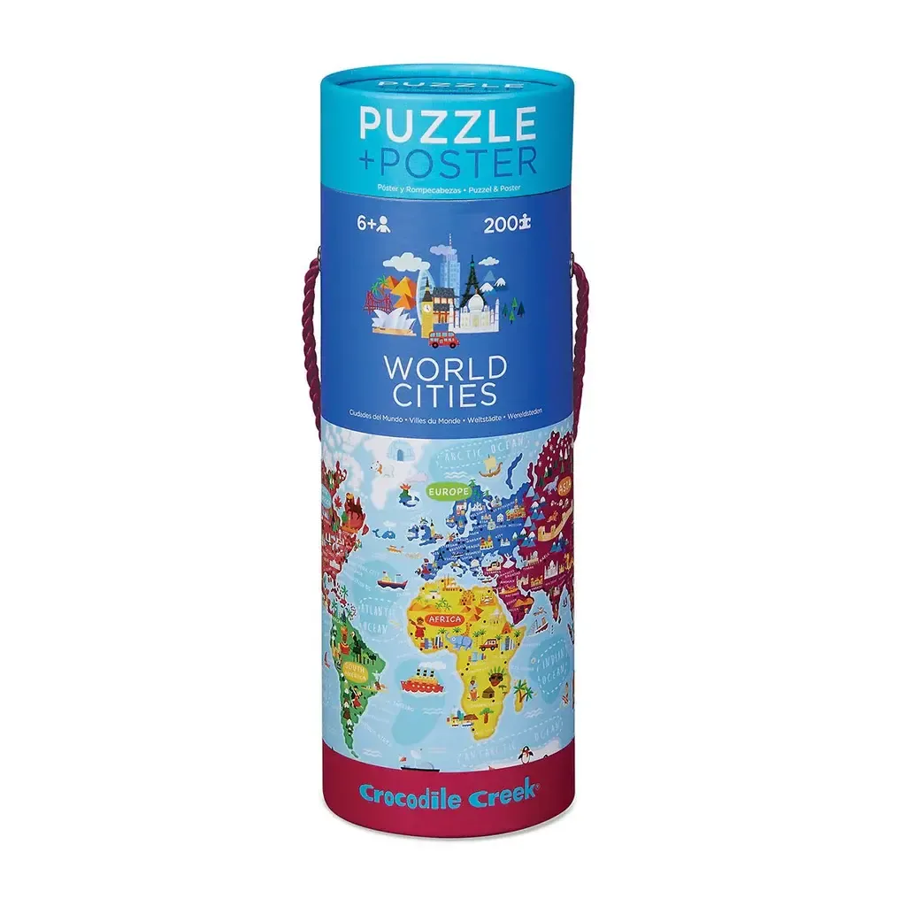 Puzzle + Poster World Cities 200 pc
