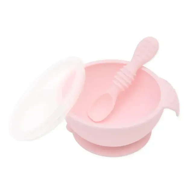 Bumkins Silicone Feeding Set Pink