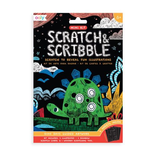 Ooly Mini Scratch &amp; Scribble Art Kit Dino Days