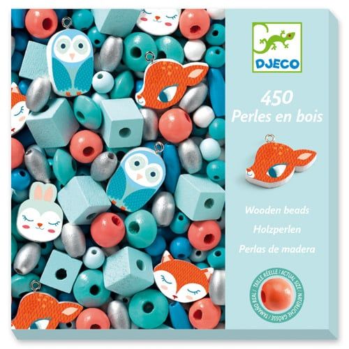Djeco Wooden Beads- Animals