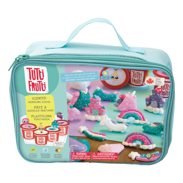 Tutti Frutti Sparkling Unicorn Trio Dough Lunch Bag