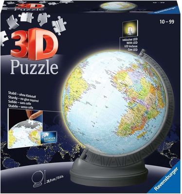 Ravensburger Light Up Globe 540pc 3D Puzzle