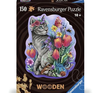 Ravensburger WOOD: Lovely Cat 150 pc Puzzle