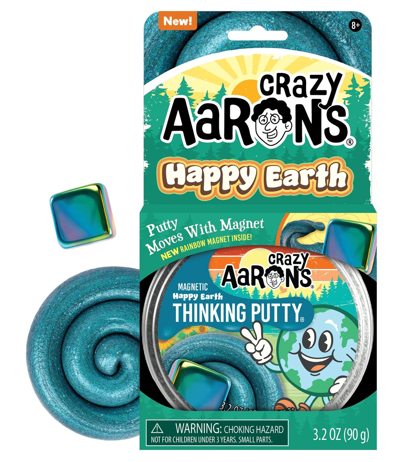 Crazy Aaron&#39;s Thinking Putty  4&quot; Tin Happy Earth