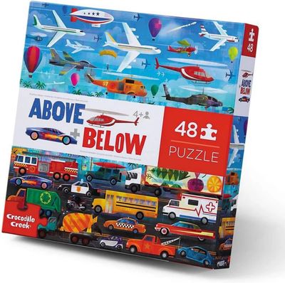 Crocodile Creek Above + Below Things That Go 48 pc