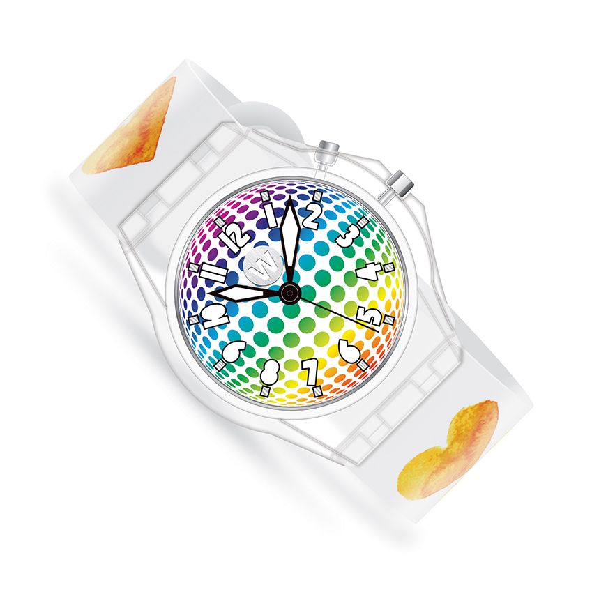 Watercolour Hearts Light Up Watch