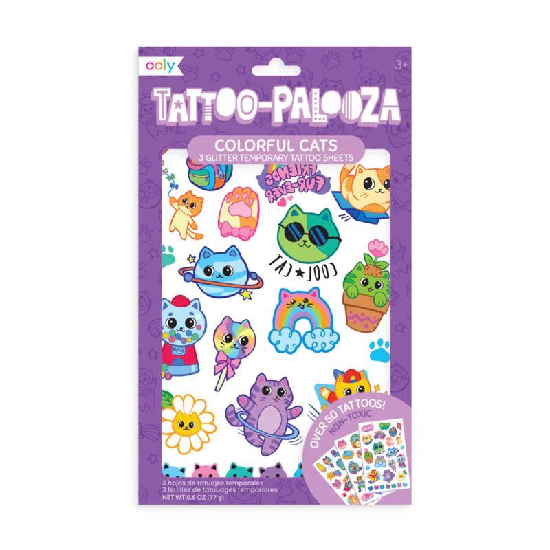 Ooly Tattoo Palooza Colourful Cats