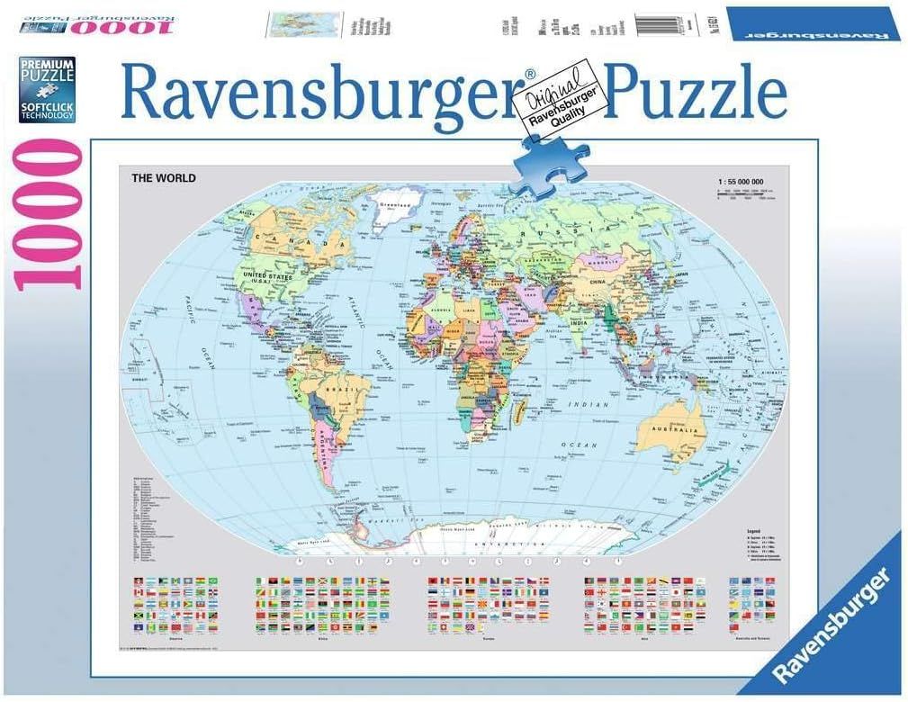 Ravensburger Political World Map Puzzle 1000 pc