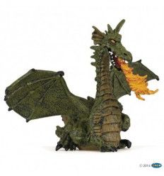 Papo Green Winged Dragon with flame