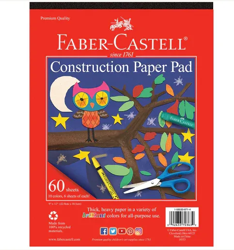 Faber Castell Construction Paper Pad 9&quot; x 12