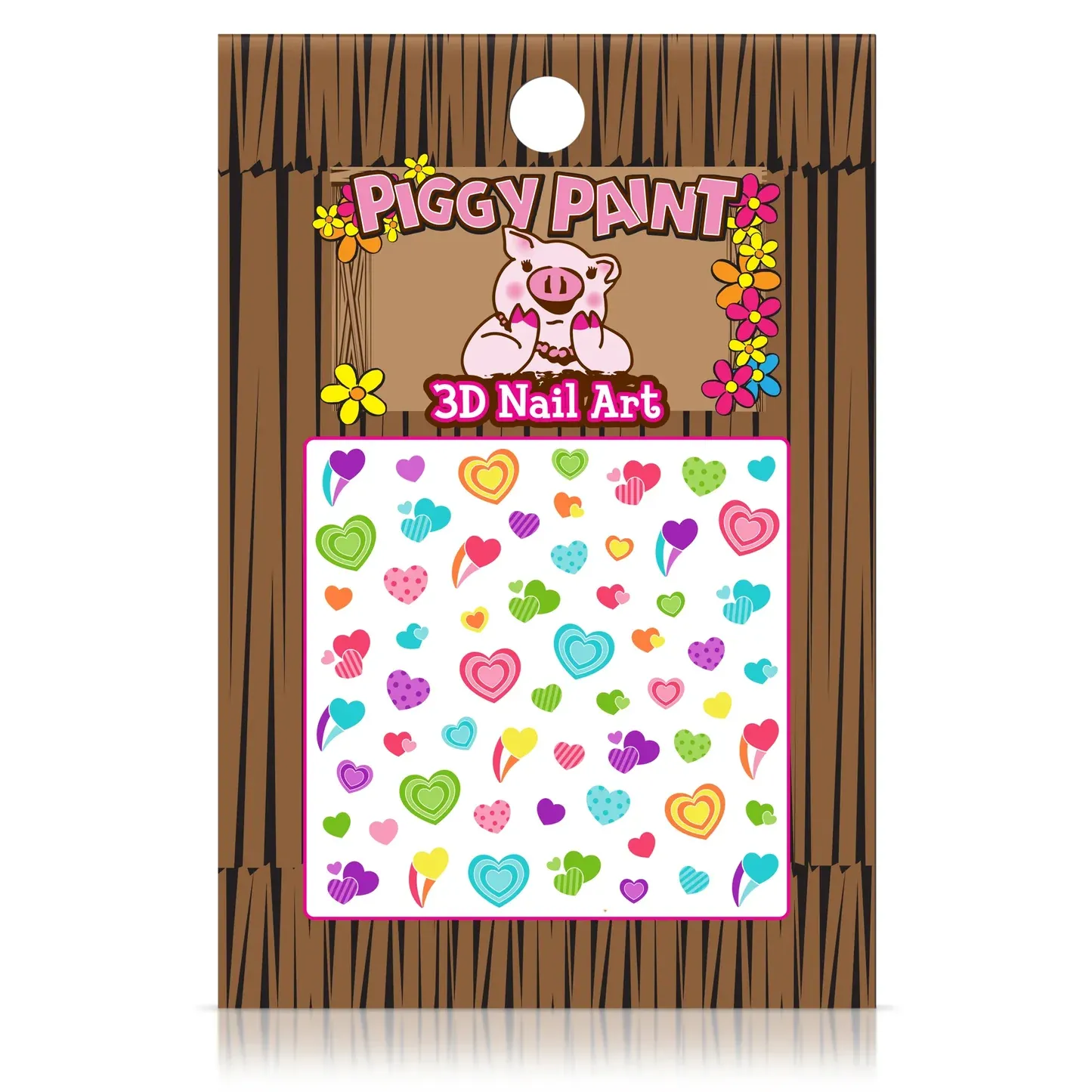 Piggy Paint Hearts 3-D Nail Art