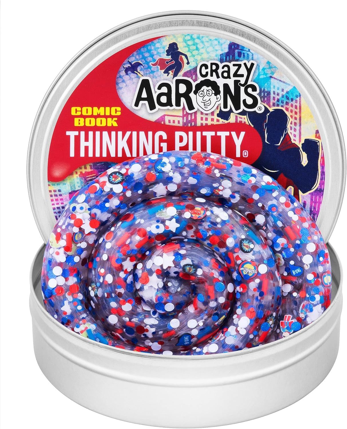 Crazy Aaron&#39;s Thinking Putty 4&quot; Tin Comic Book