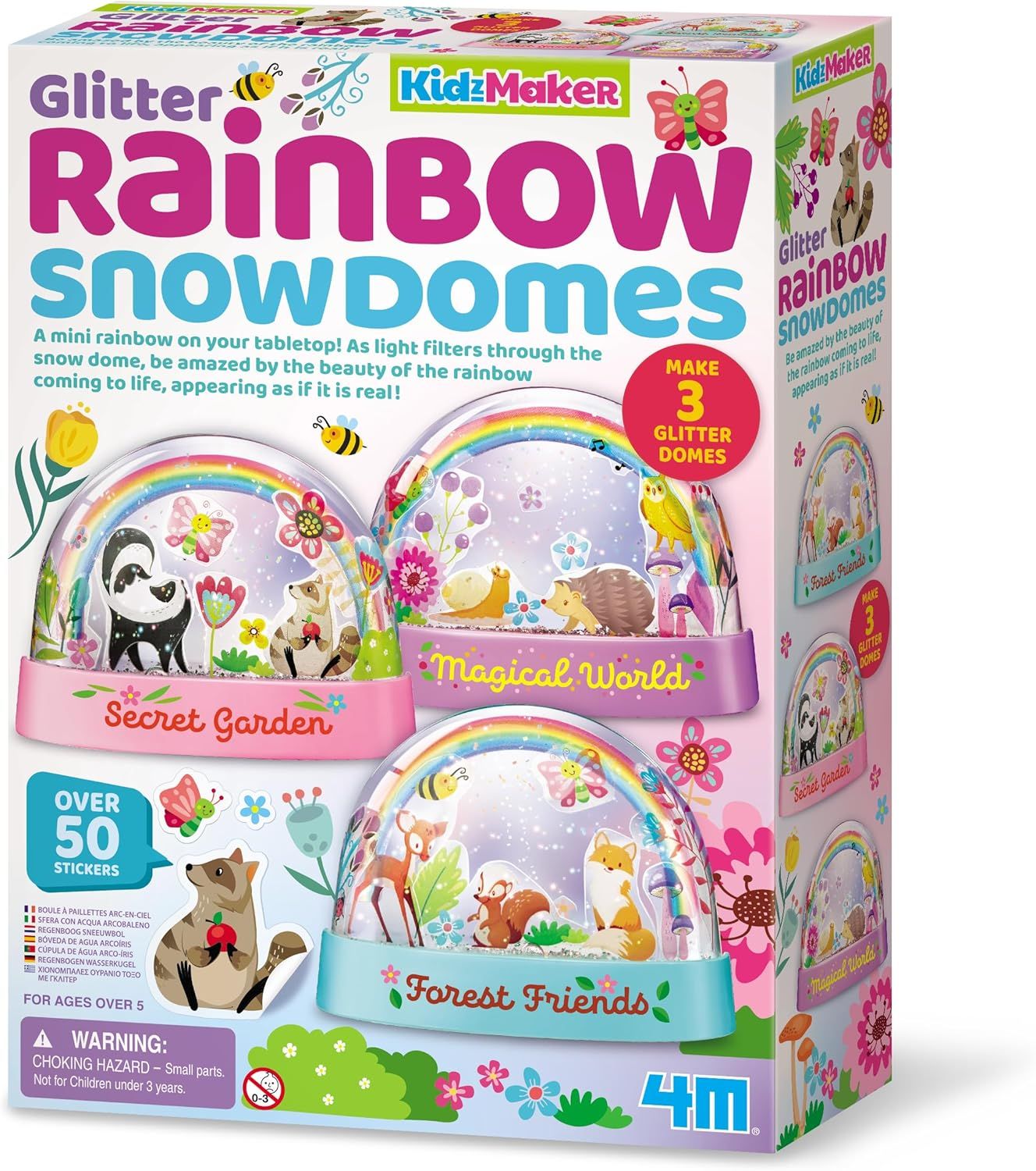 4M Glitter Rainbow Snowdomes