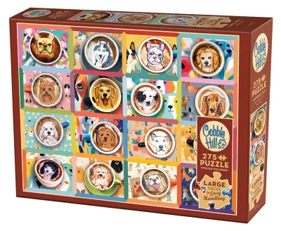 CobbleHill Puppy Lattes Puzzle 275pc