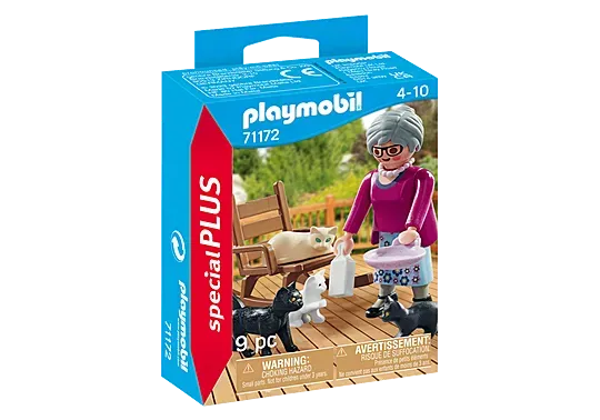 Playmobil Woman with Cats Figure