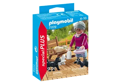 Playmobil Woman with Cats Figure