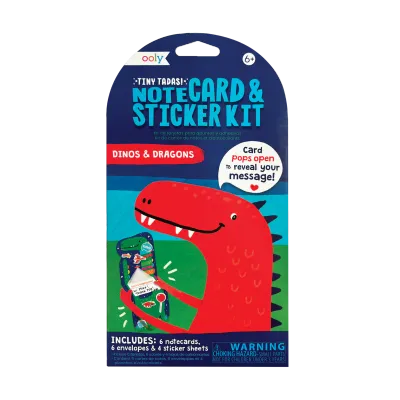Ooly Tiny Ta-Das! Note Cards &amp; Stickers Dinos and Dragons