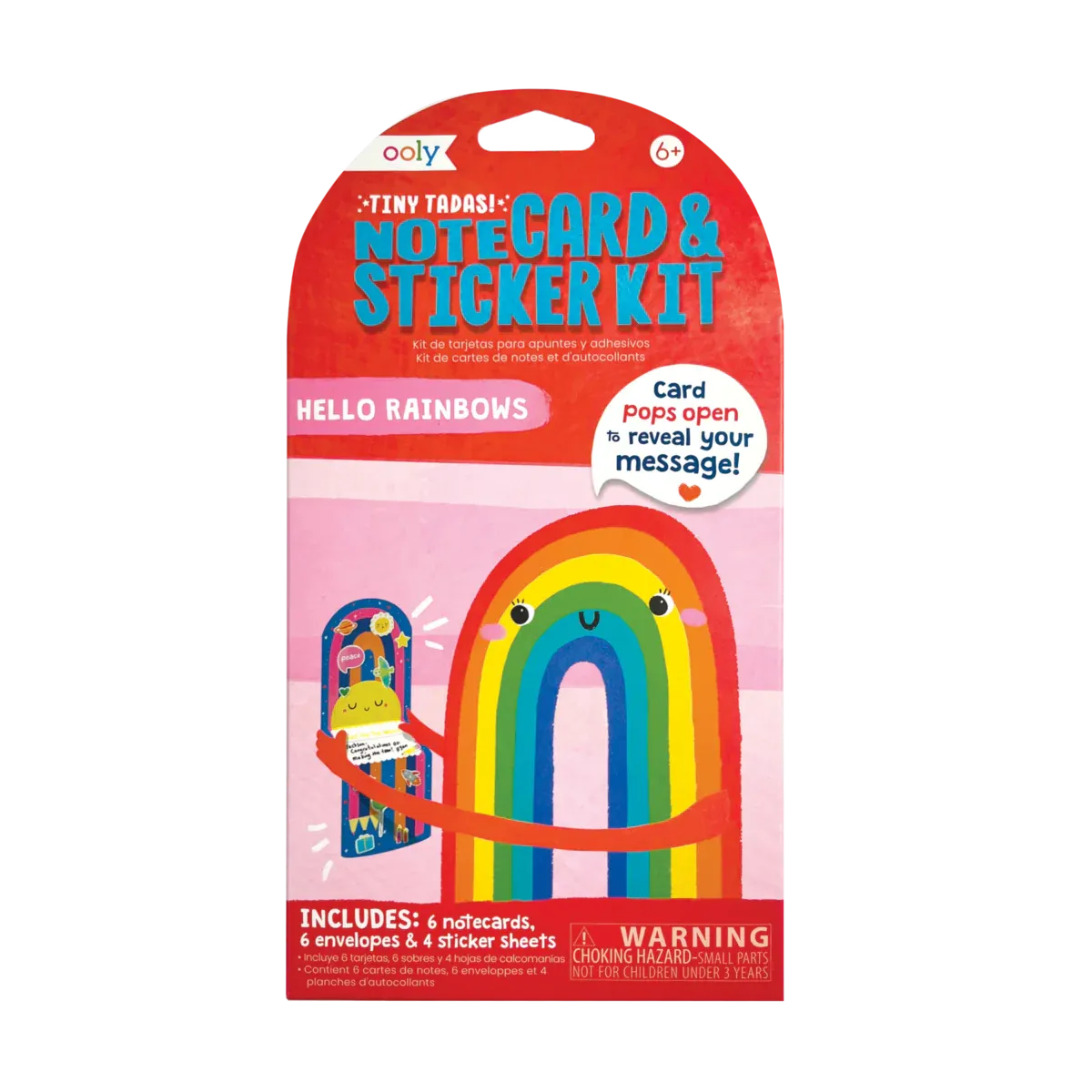 Ooly Tiny Ta-Das! Note Cards &amp; Stickers Hello Rainbows