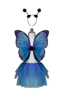 Great Pretenders Midnight Butterfly Tutu With Wings &amp; Headband 4-6y