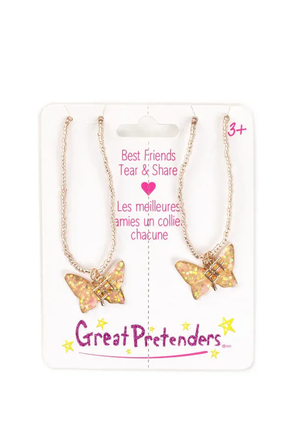 Great Pretenders BFF Butterfly Share &amp; Tear Necklace, 2pc