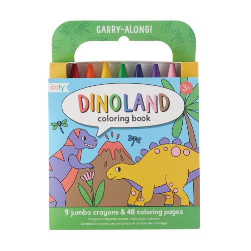 Ooly Carry Along Crayons &amp; Colouring Book, Theme: Dinoland