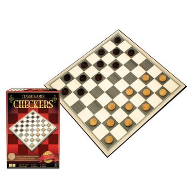 Classic Games Wood Checkers