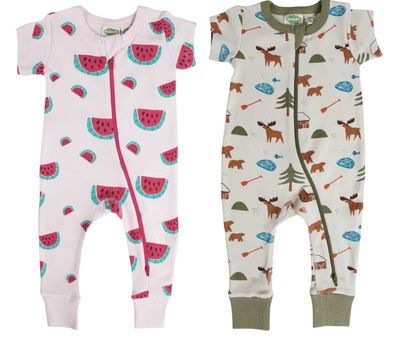 Parade Organic '2-Way' Zip Romper Short Sleeve