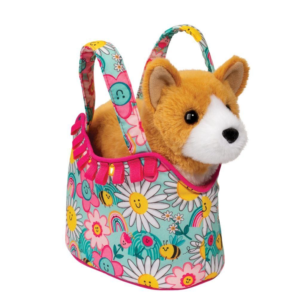 Douglas Sunny Smiles Sak with Corgi Dog