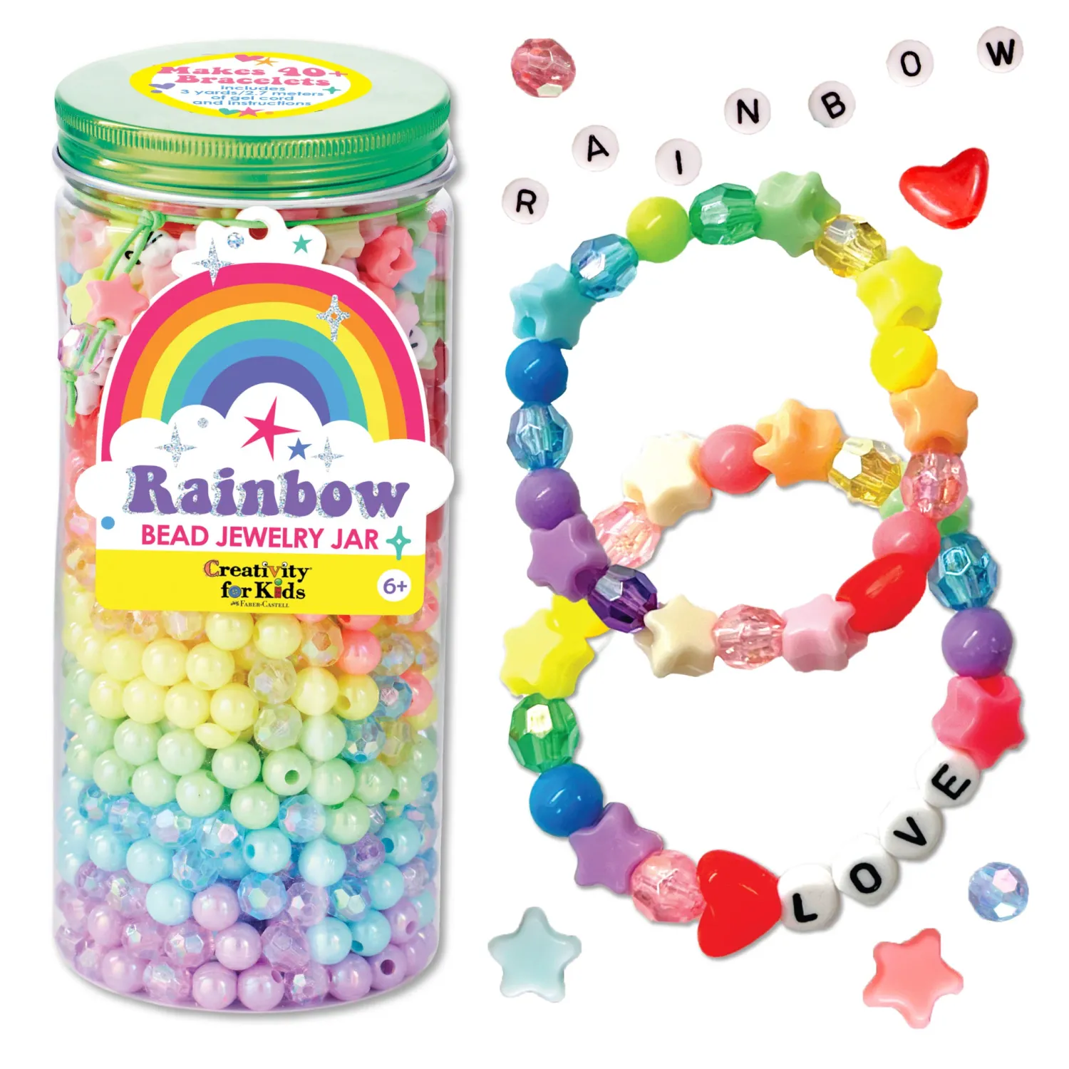 Faber Castell Rainbow Bead Jewelry Jar