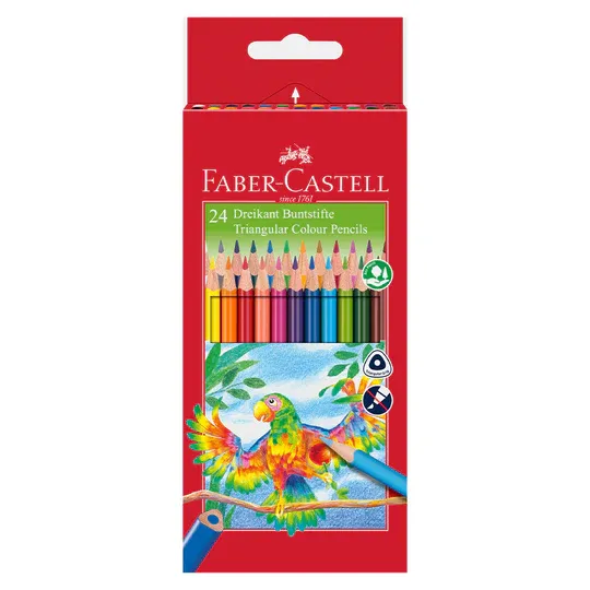 Faber-Castell 24ct Triangular Coloured EcoPencils