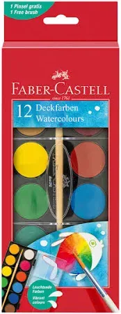 Faber-Castell 12ct Watercolor Paint Set (cakes)