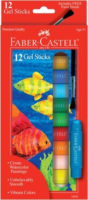 Faber-Castell 12ct Gel Sticks w/ free paint brush