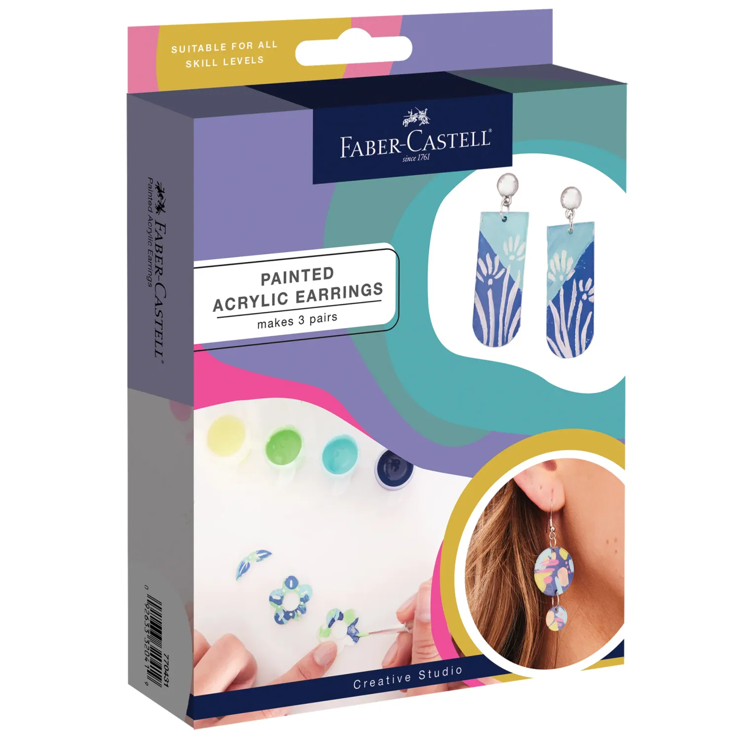 Faber-Castell Painted Acrylic Earrings
