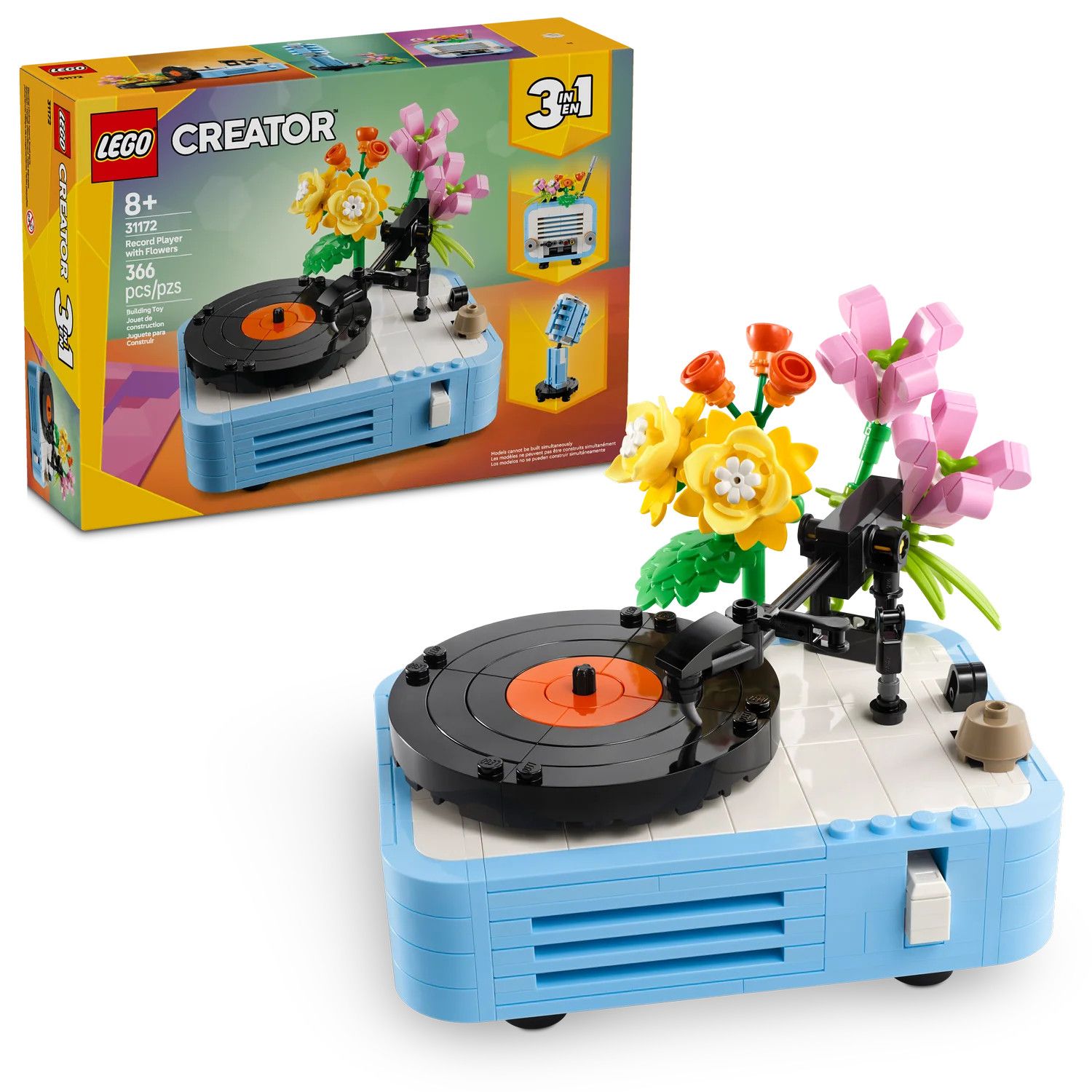 Lego Creator Record Playerwith Flowers