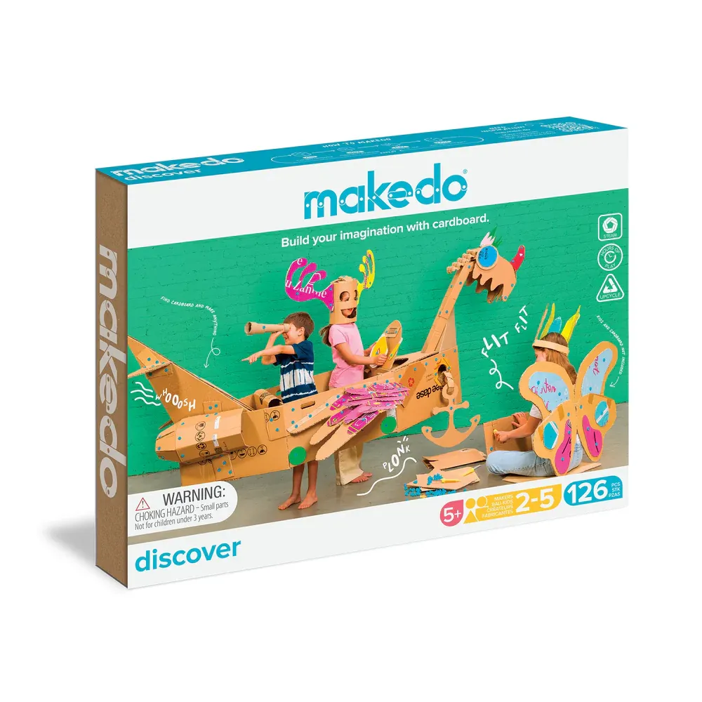 Makedo Cardboard CCreate Kit 260 pc