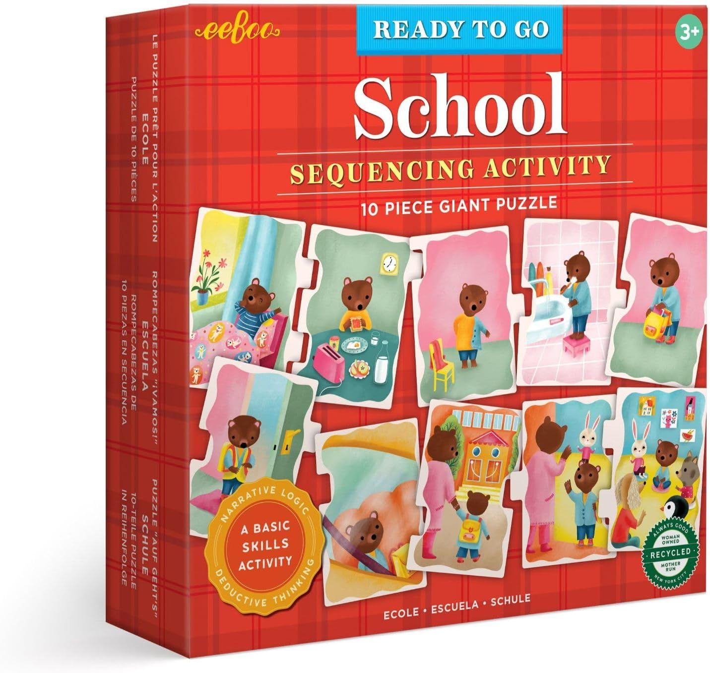Eeboo Ready to Go Puzzle- School