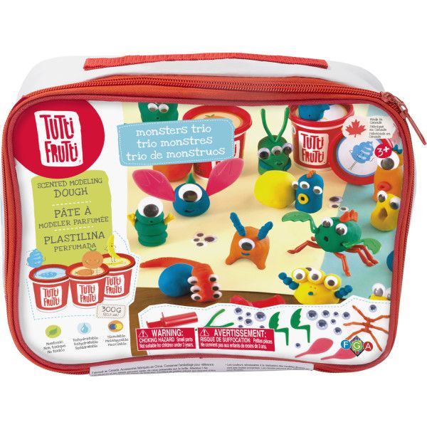 Tutti Frutti Monster Trio Modeling Dough Lunchbag Set