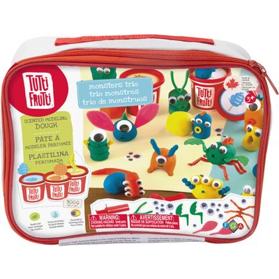 Tutti Frutti Monster Trio Modeling Dough Lunchbag Set