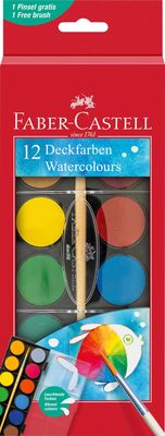 Faber-Castell 12ct Watercolor Paint Set (cakes)