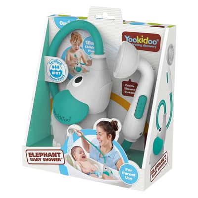 Yookidoo Elephant Baby Shower- Grey &amp; Green