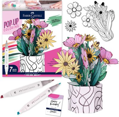 Faber-Castell Pop-Up Colour and Construct Wildflower Bunch
