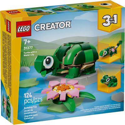 Lego Creator Turtle with a Water Lily Flower